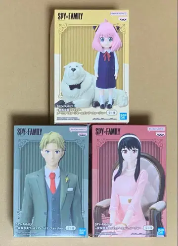 스파이 패밀리 아냐 본드 로이드 요르 가족 사진 피규어