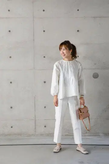 새상품 앙플레강트 자카드 테이퍼드 팬츠 anplegant