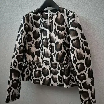 컨디션 최상 PAUL KA 노카라 자켓 레오파드 무늬 38