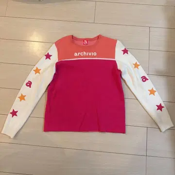 아르치비오 스웨터 핑크&화이트 사이즈 38