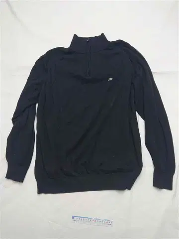 라코스테 하프 지퍼 코튼 니트 블랙 계열 사이즈 8 남성용