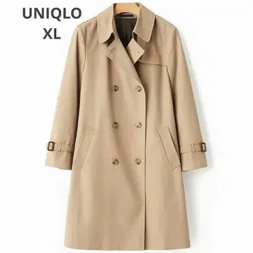 유니클로 트렌치코트 벨트 포함 베이지 사이즈 XL
