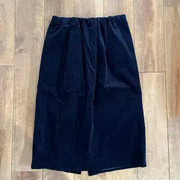 네이비 코듀로이 타이트 스커트 9호 슬릿