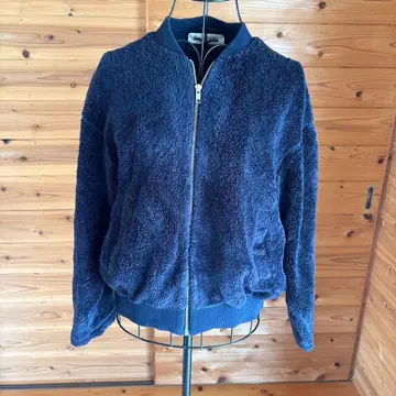 Ray BEAMS 네이비 플리스 봄버 자켓