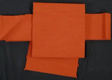 미사용 순수 실크 수직 견직 나고야 오비 일본 이름 적단색