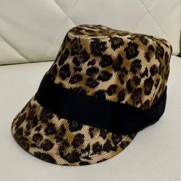 CA4LA 표범 무늬 리본 포함 햇 헌팅 캡