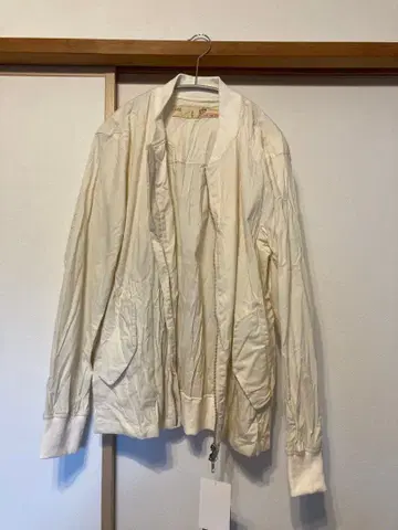 나나유니버스 LB.03 자켓 블루종 아이보리 코튼 미사용