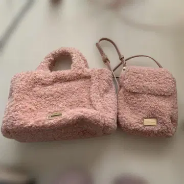 핑크 퍼 핸드백, 숄더 핸드폰 파우치 등