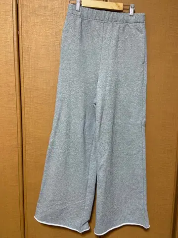 spick &span 그레이 와이드 레그 스웨트 팬츠