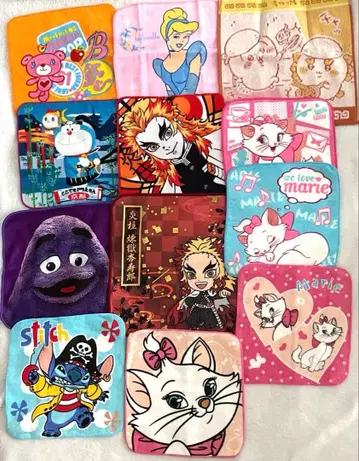 캐릭터 등 타월 손수건 12장