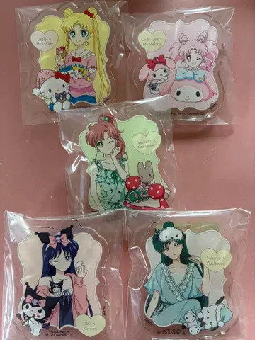 산리오 x 세일러문 아크릴 클립 5개 세트