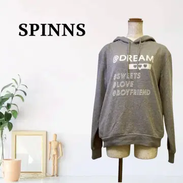 zG516 [ F ] SPINNS 캐주얼 풀오버 후드티 오버 사이즈