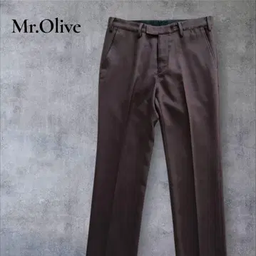 미스터 올리브 슬랙스 새상품급 브라운 센터 프레스 슬림