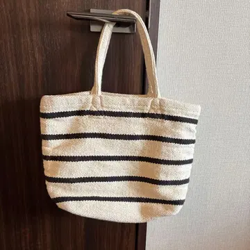무인양품 스트라이프 토트백