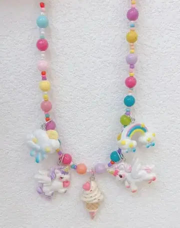 유니콘과 아이스크림 목걸이