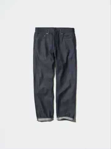 [ 미사용 새상품/46 ] UNIQLO 레귤러 핏 청바지/셀비지/네이비