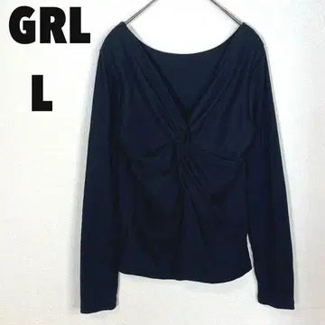 GRL (L) 2Way 트위스트 디자인 골지 리브 상의
