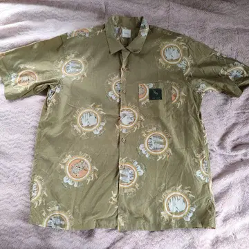 Karl Helmut 애니멀 프린트 반팔 셔츠 1996년제