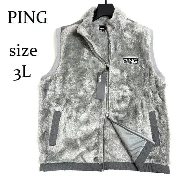 새상품 PING 핑 골프 보아 플리스 풀 집업 베스트 그레이 3L