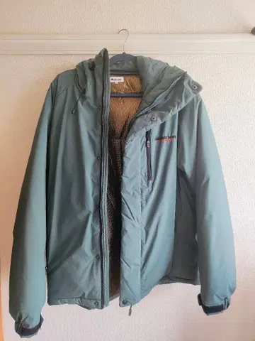 FIRST DOWN 후드 부착 다운 자켓 LL 사이즈 그레이