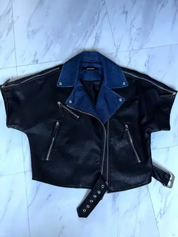 ZARA 가죽 자켓 베스트 라이더스