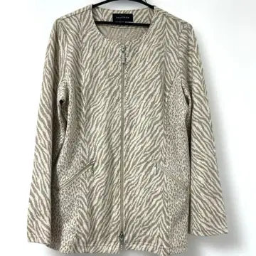 VALENZA 42 제브라 패턴 비쥬 부착 가디건