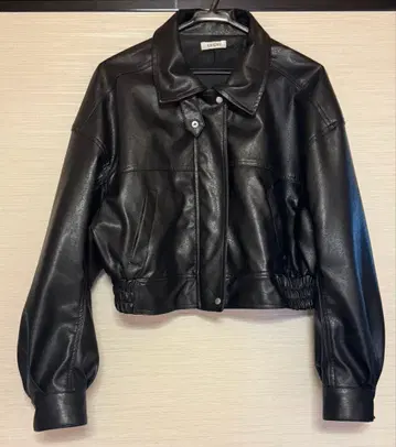 INGNI 인조 가죽 숏 블루종 사이즈 M