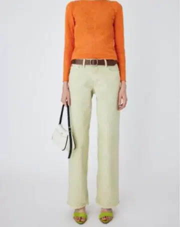 MOUSSY 라이트 그린 데님 25