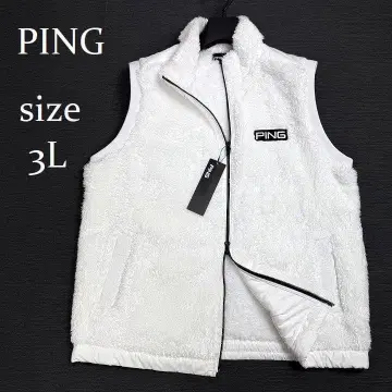 새상품 PING 핑 골프 보아 플리스 풀 집업 베스트 화이트 3L