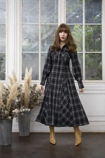 [ 새상품.택 포함 ] 하립투 Pleated Pleats 롱 드레스