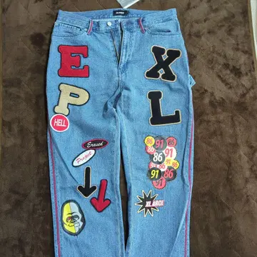 XLARGE x ERASED PATCHED PANTS 페인터 팬츠