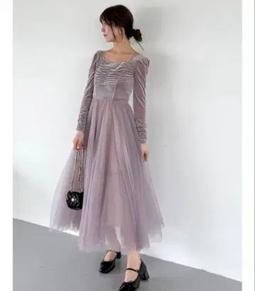 Chacott snidel 벨로아 튤 원피스