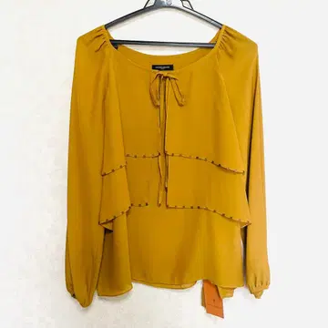 UNITED ARROWS 머스타드 긴팔 블라우스