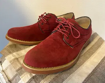 와인 레드 스웨이드 레이스업 슈즈 [ 28.0cm ]