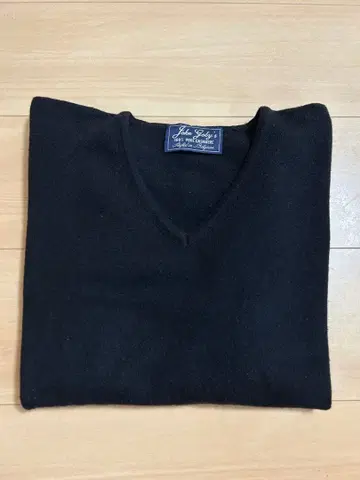 leilian 캐시미어 100% 블랙 V넥 스웨터