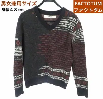 FACTOTUM/팩토탐 비대칭 자카드 니트