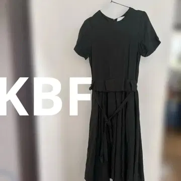 KBF 카키 반팔 티셔츠 원피스