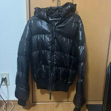 DUVETICA 블랙 후드 부착 다운 자켓 L