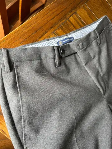 GTA 울 노플리츠 슬림 슬랙스 그레이 새상품급 48