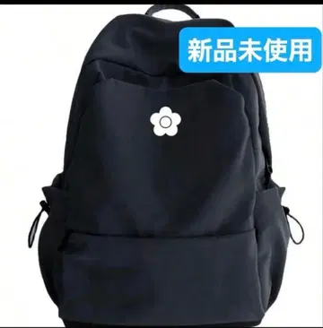 재고 1개뿐인 데이지 패턴 블랙 백팩 미사용 새상품