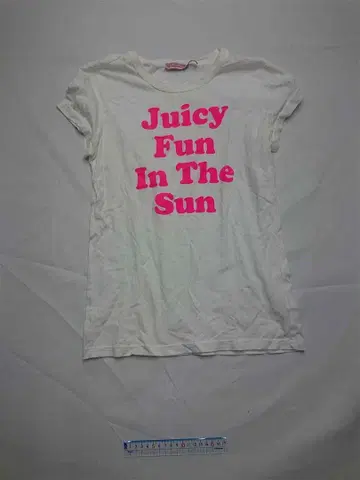 쥬시 꾸뛰르 반팔 T셔츠 화이트 계열 S 사이즈