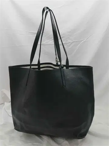 케이트 스페이드 토트백 가죽 블랙 계열 스트라이프 파우치 포함