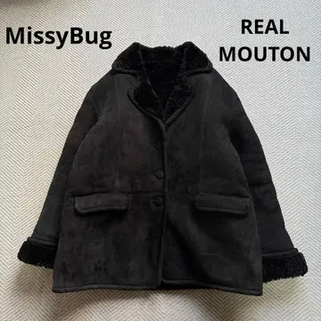 Missy Bug 리얼 무스탕 자켓 양가죽 블랙 L 사이즈 상당