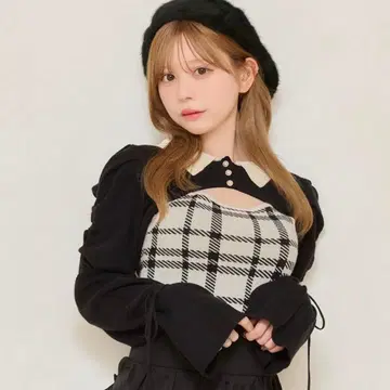 apres jour 소매 리본 니트 앙상블