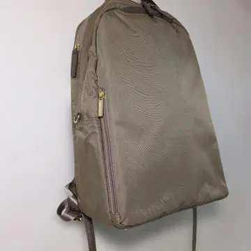 ace.GENE 에이스진의 베이지 심플 백팩 골드 지퍼