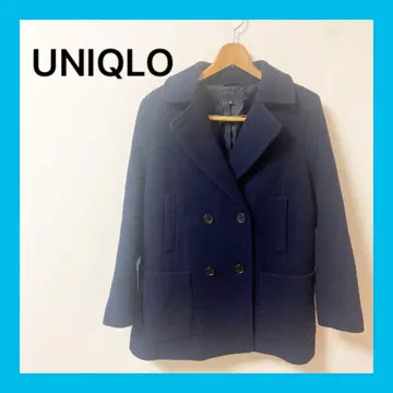 유니클로 네이비 더블 브레스트 울 코트 피코트 사이즈 XL