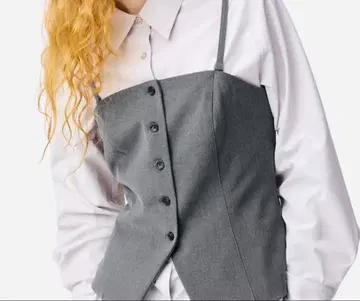 새상품 GUXXL 플로톤 버튼 베스트 그레이