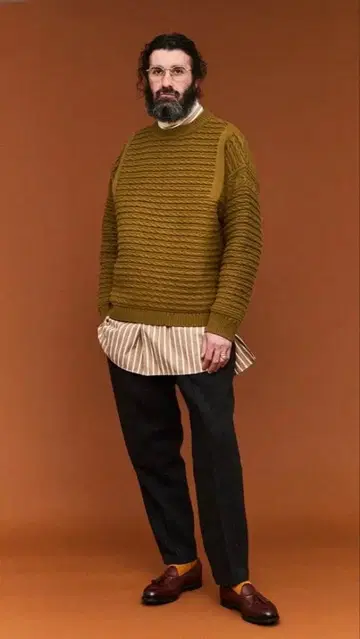 YASHIKI 케이블 니트 스웨터