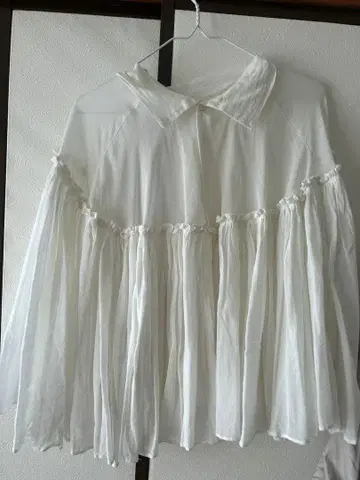 CRINKLE CRINKLE sheer poncho blouse