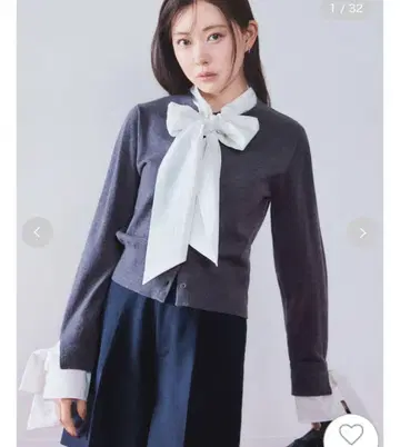 SNIDEL 보타이 도킹 니트 풀오버